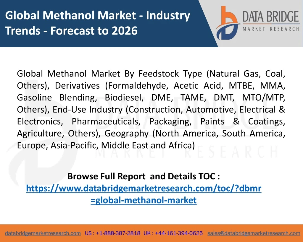 global methanol market industry trends forecast