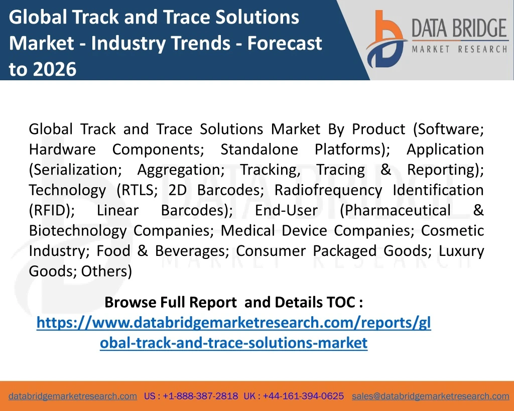 global track and trace solutions market industry