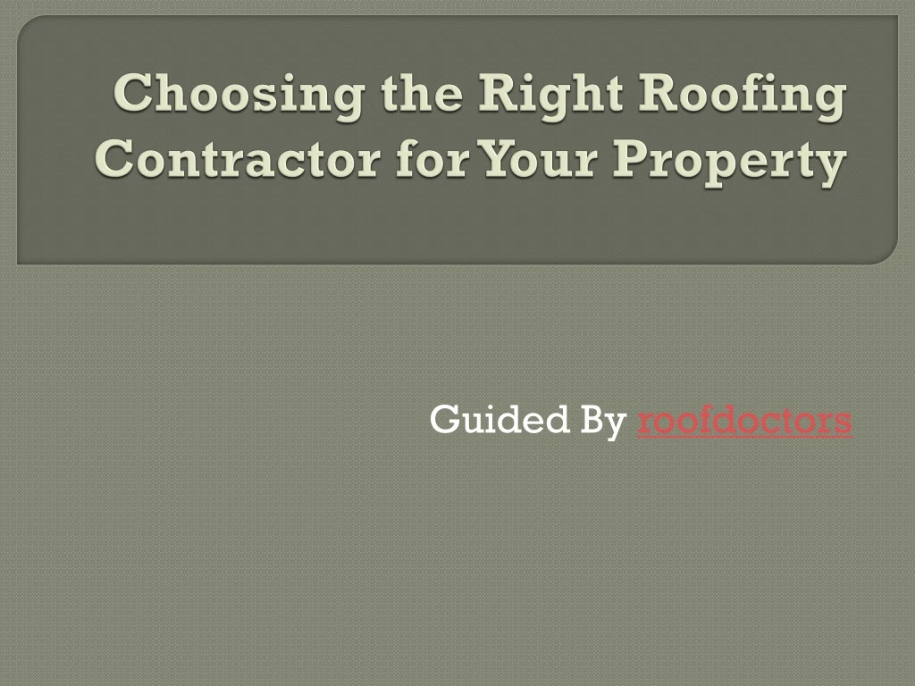 guided by roofdoctors
