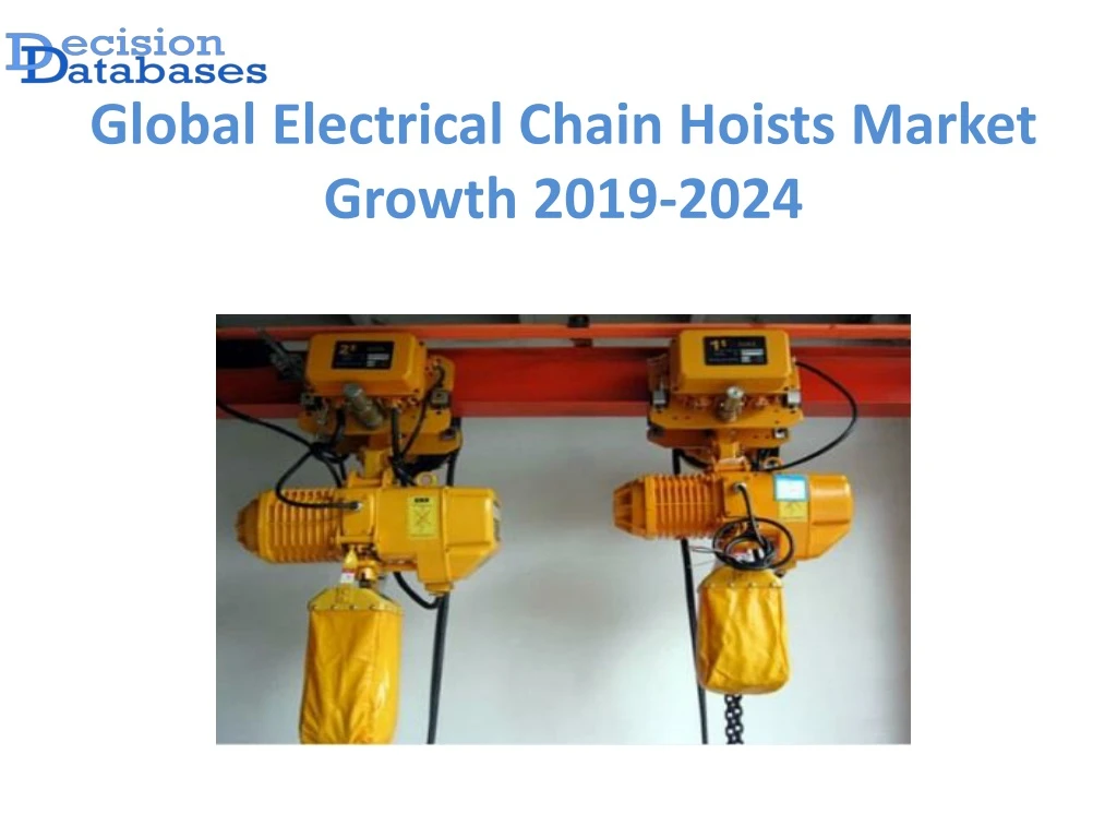 global electrical chain hoists market growth 2019 2024