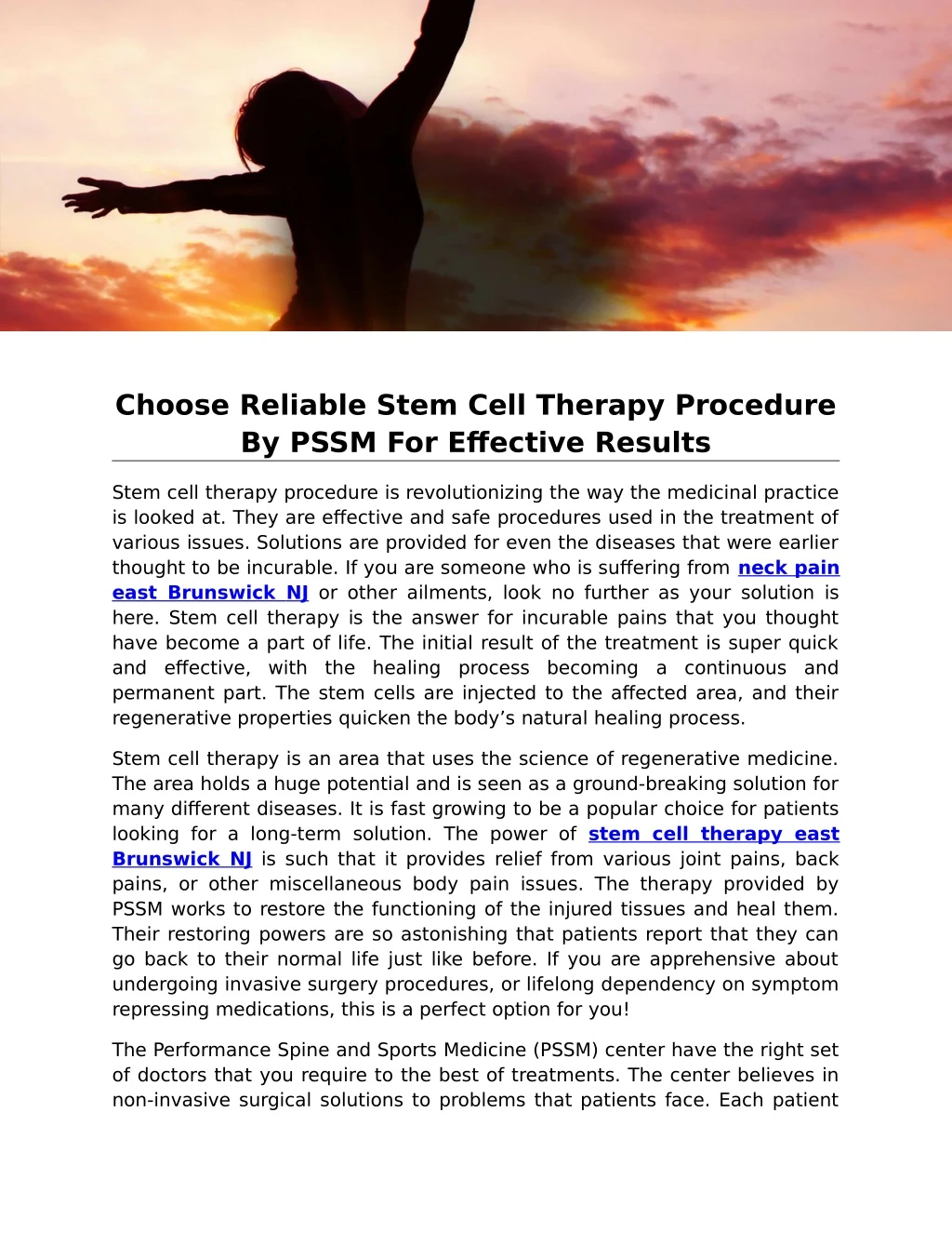 choose reliable stem cell therapy procedure