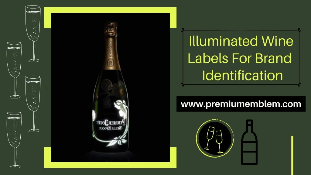 illuminated wine labels for brand identification