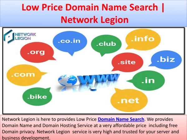 Low Price Domain Name, Website Hosting, SSL Certificate | Network Legion