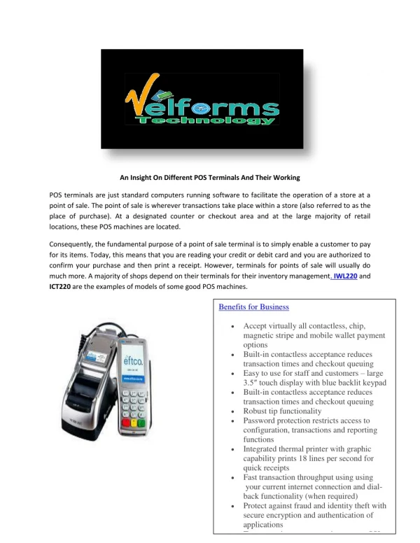An Insight On Different POS Terminals And Their Working