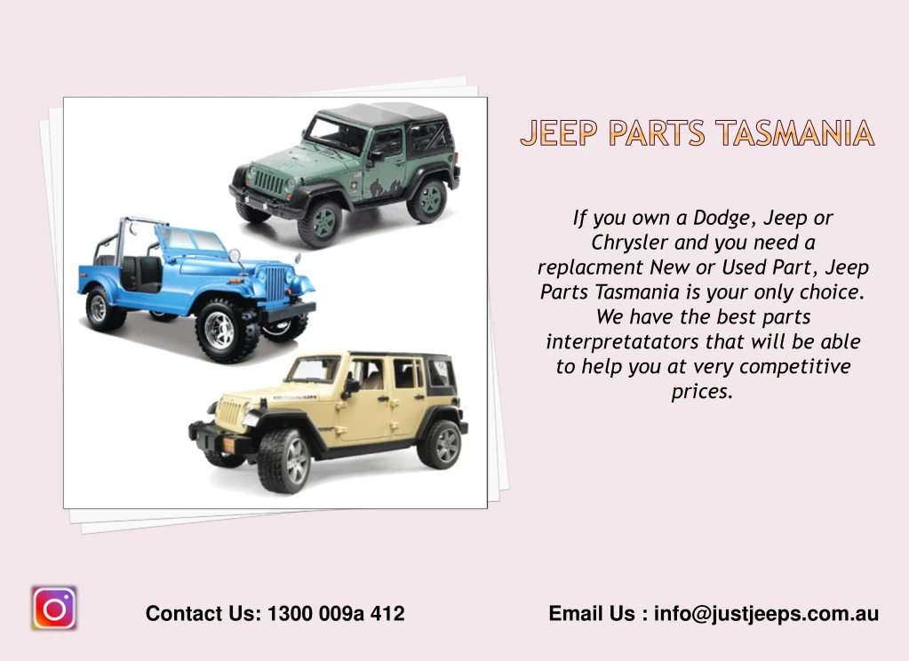 jeep parts tasmania