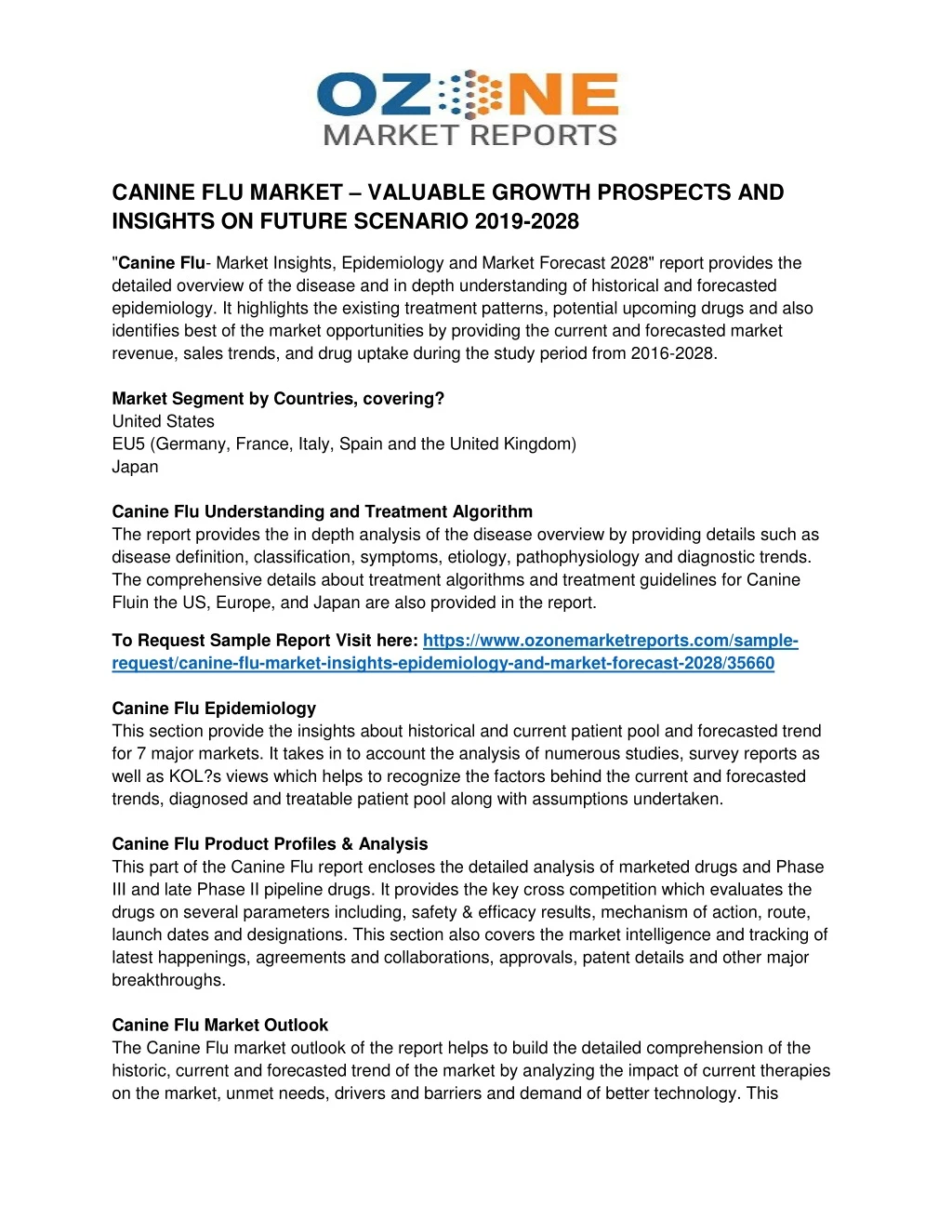 canine flu market valuable growth prospects
