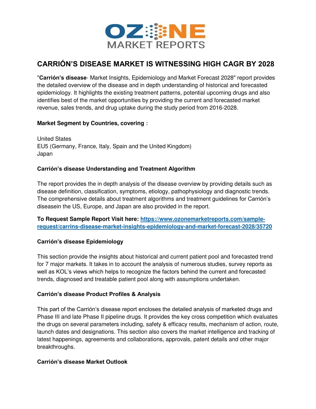 carri n s disease market is witnessing high cagr