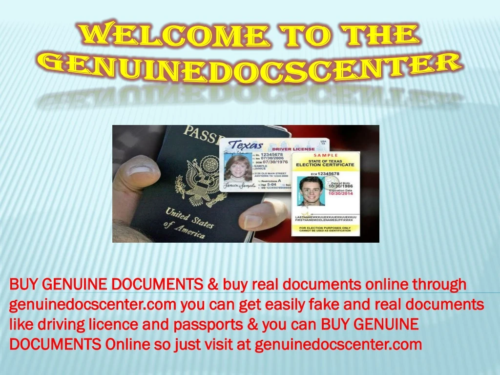 welcome to the genuinedocscenter