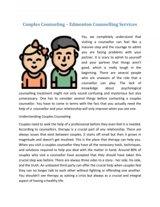 Edmonton Counselling Services - slide 1