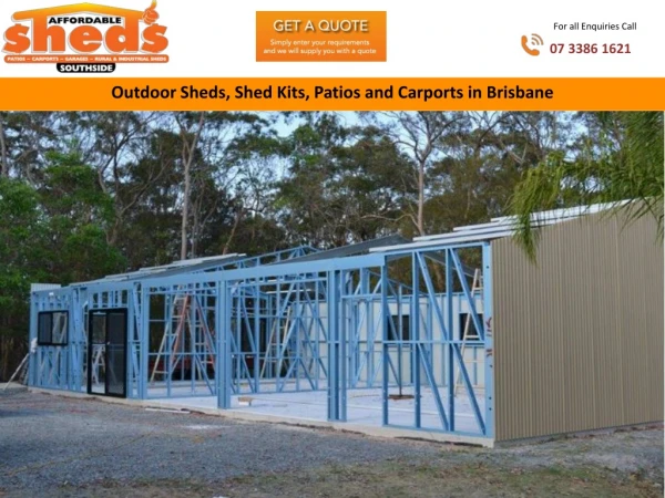 Outdoor Sheds, Shed Kits, Patios and Carports in Brisbane