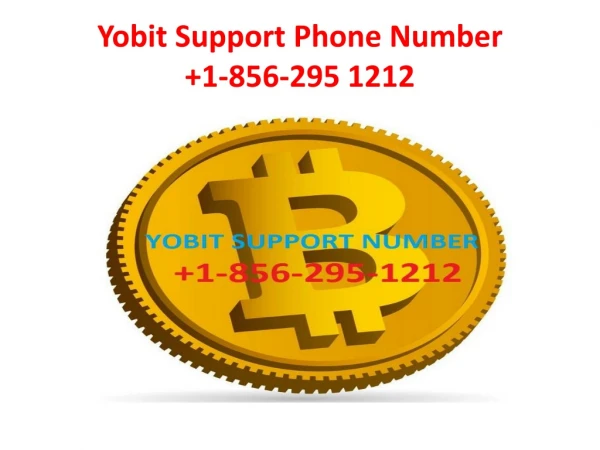 Yobit Customer Support Number 1-856-295-1212
