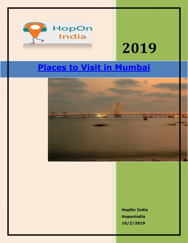 Places to Visit in Mumbai