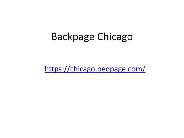 Chicago backpage