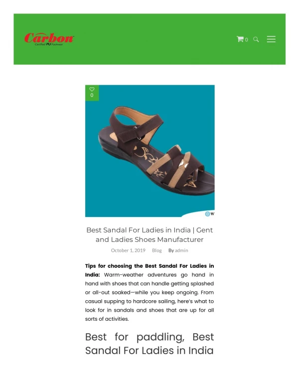 Best Sandal for ladies in India