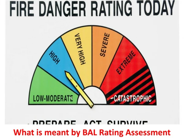 What is meant by BAL Rating Assessment?
