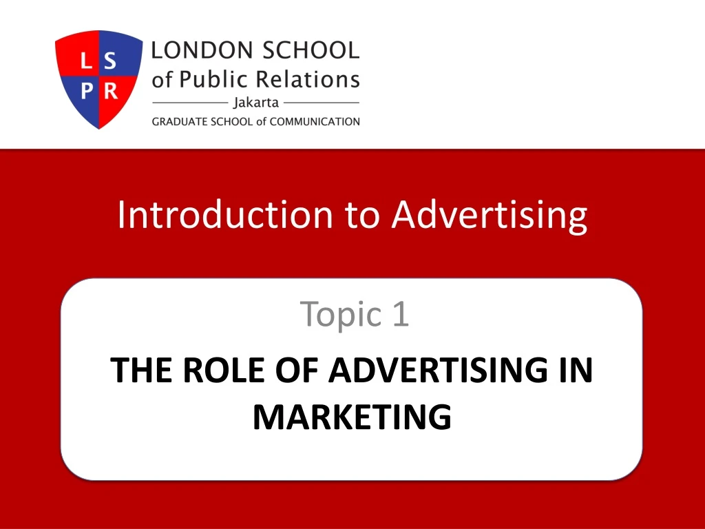 the role of advertising in marketing