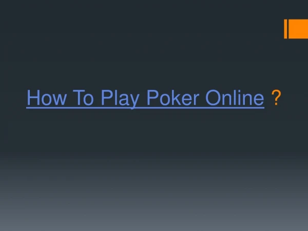 How To Play Online Poker Tournament MTT With Large Fields