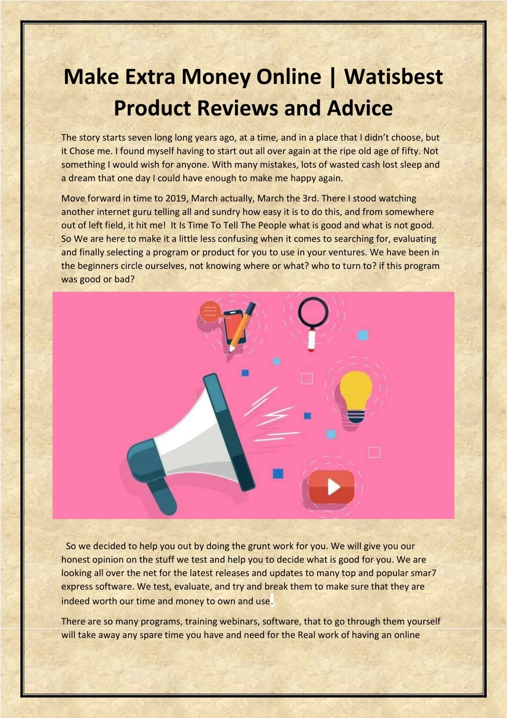 make extra money online watisbest product reviews