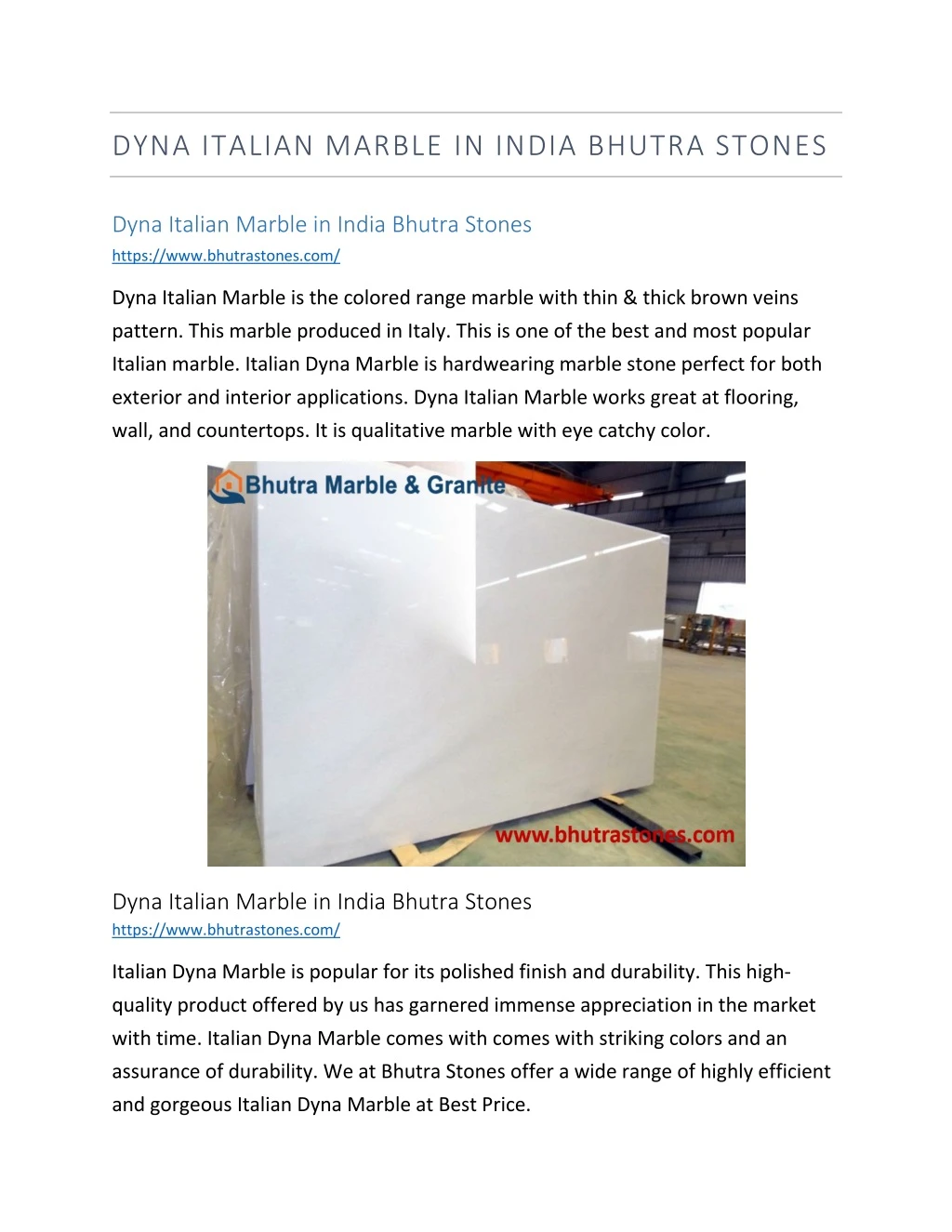 dyna italian marble in india bhutra stones