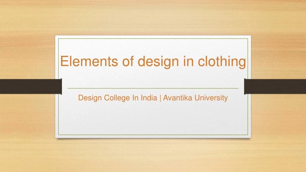 elements of design in clothing