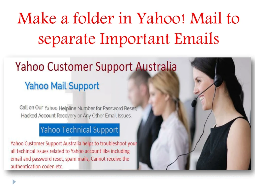 make a folder in yahoo mail to separate important
