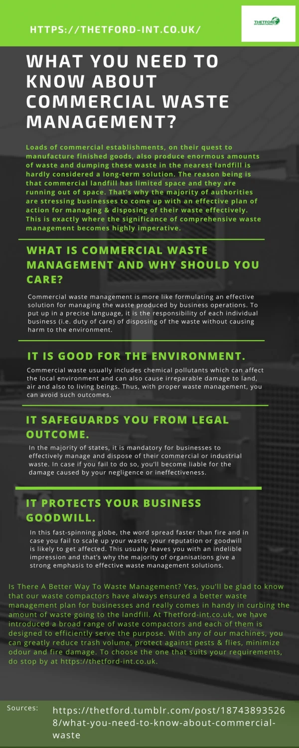 What You Need To Know About Commercial Waste Management?