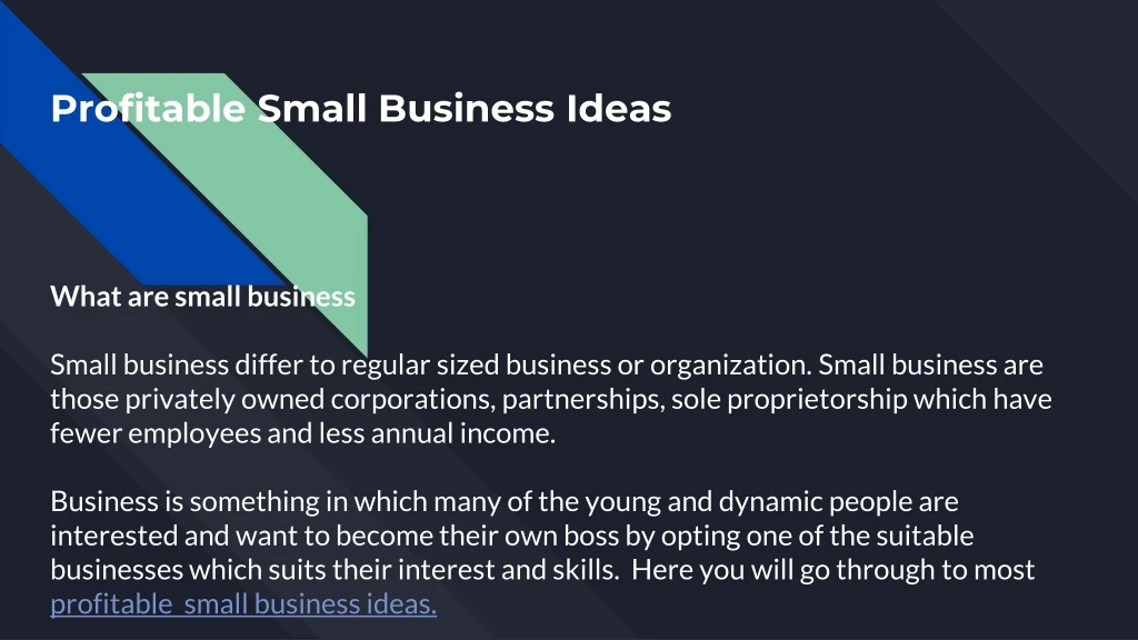 profitable small business ideas