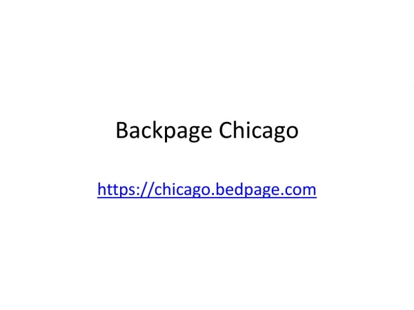 Chicago backpage
