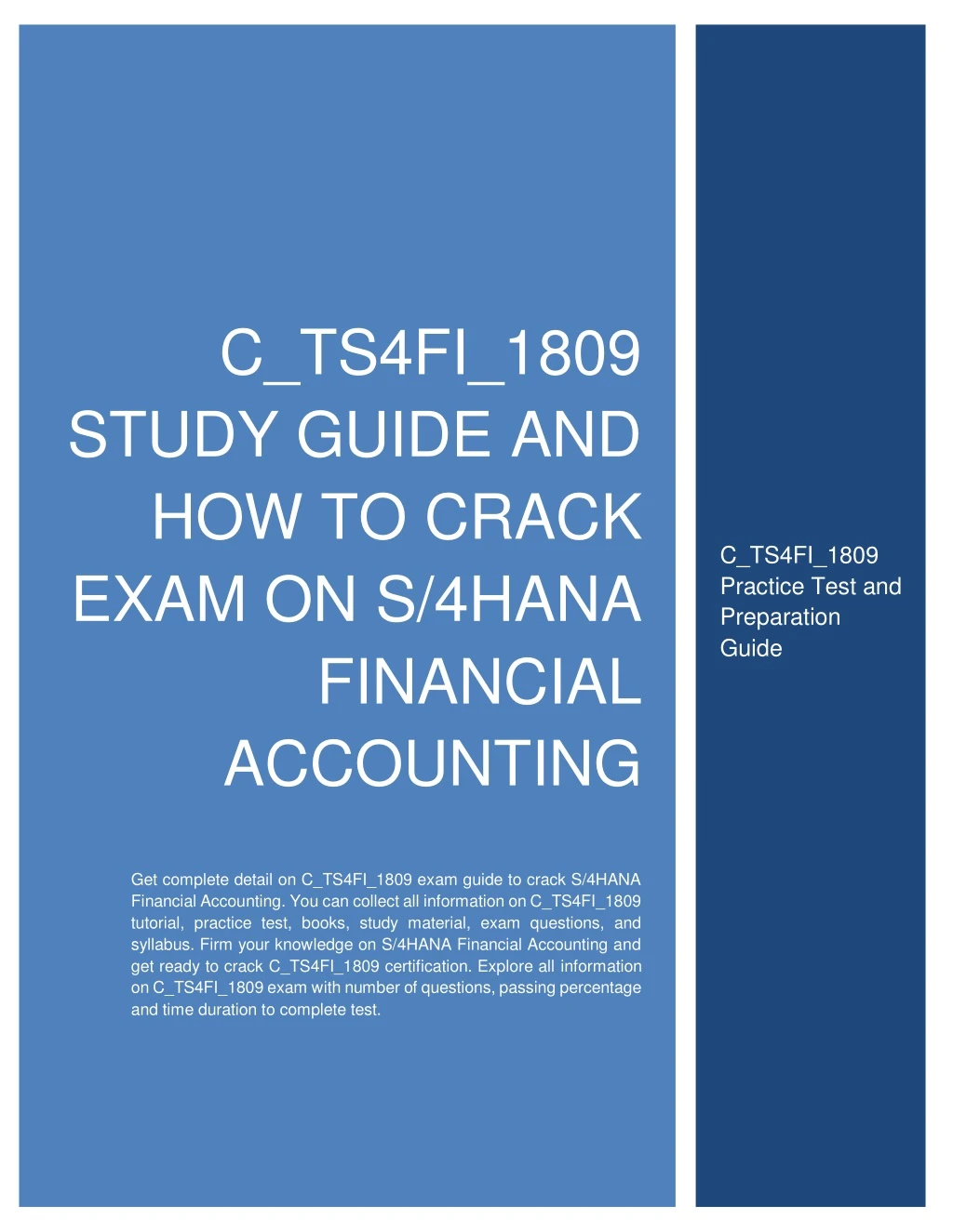 c ts4fi 1809 study guide and how to crack exam