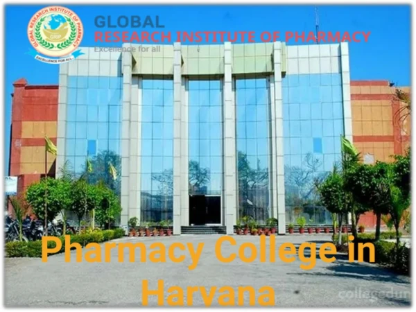 Pharmacy College in Haryana - D Pharmacy College