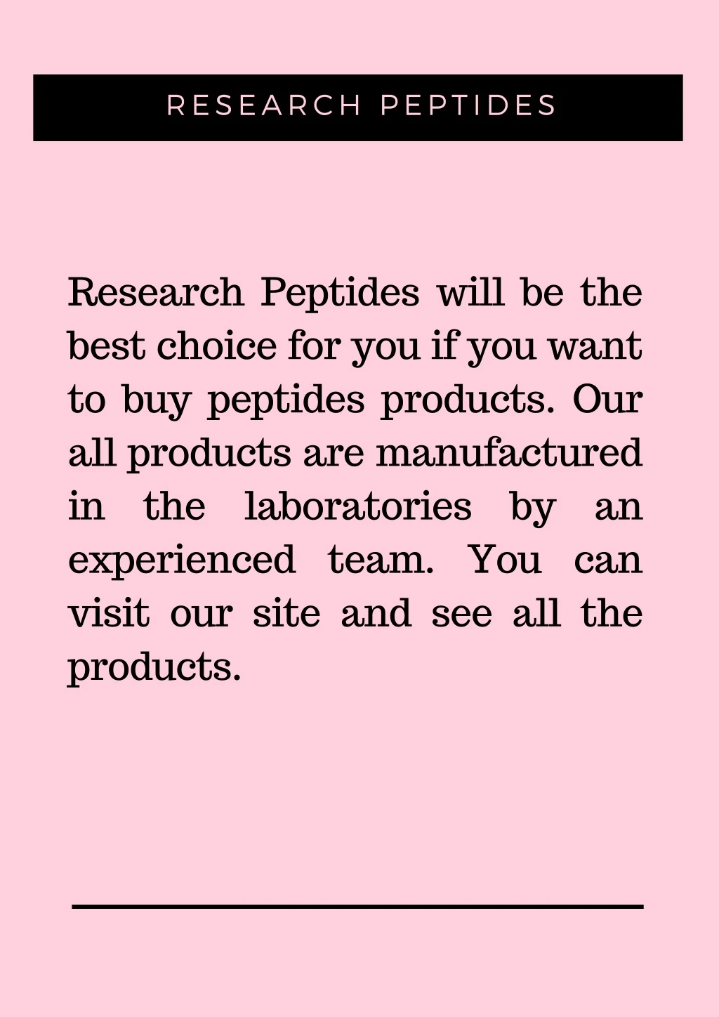research peptides