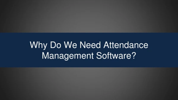 Attendance Management Software 2019 India