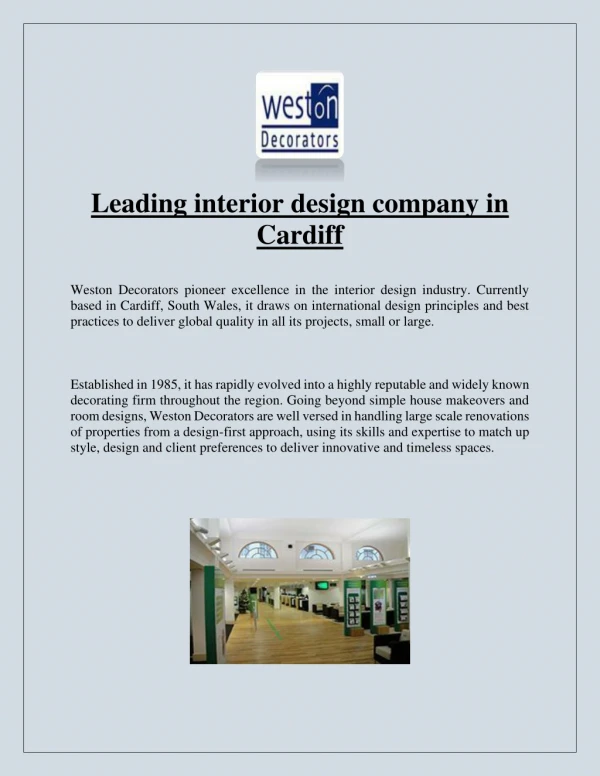 Leading interior design company in Cardiff