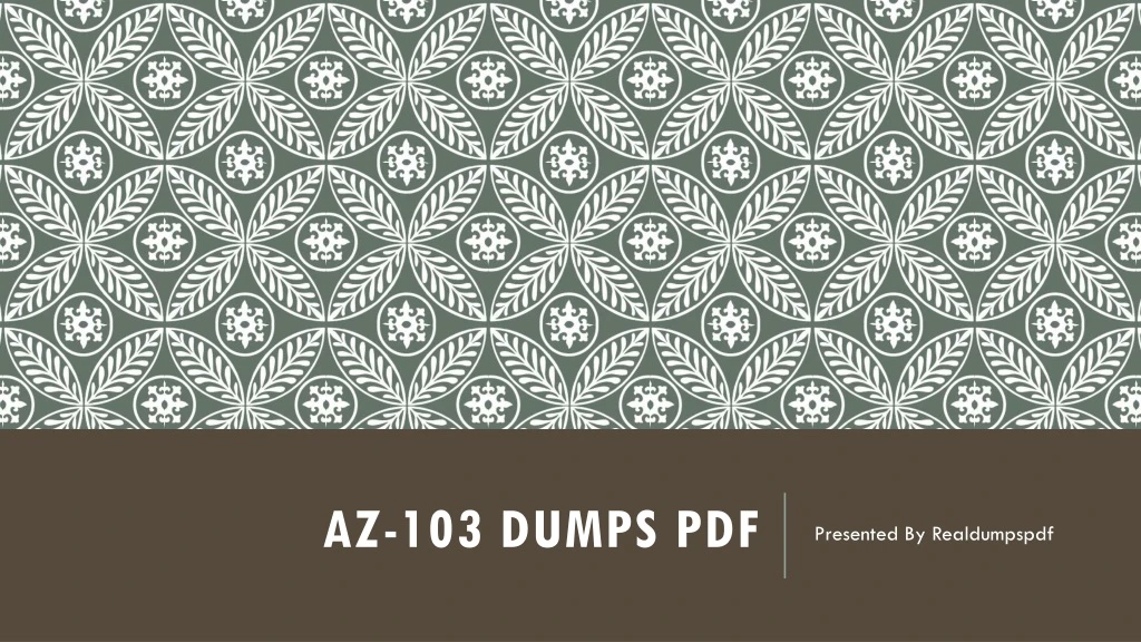 az 103 dumps pdf