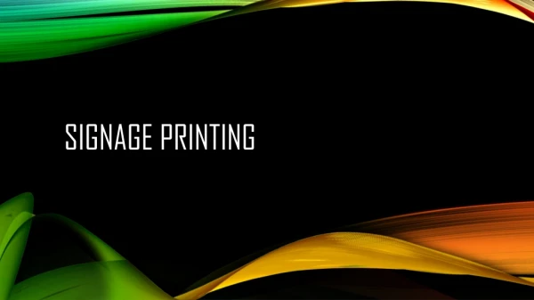 signage printing