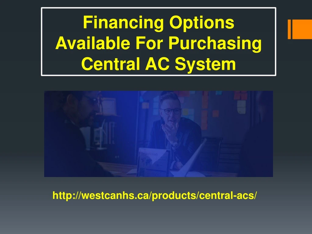 financing options available for purchasing