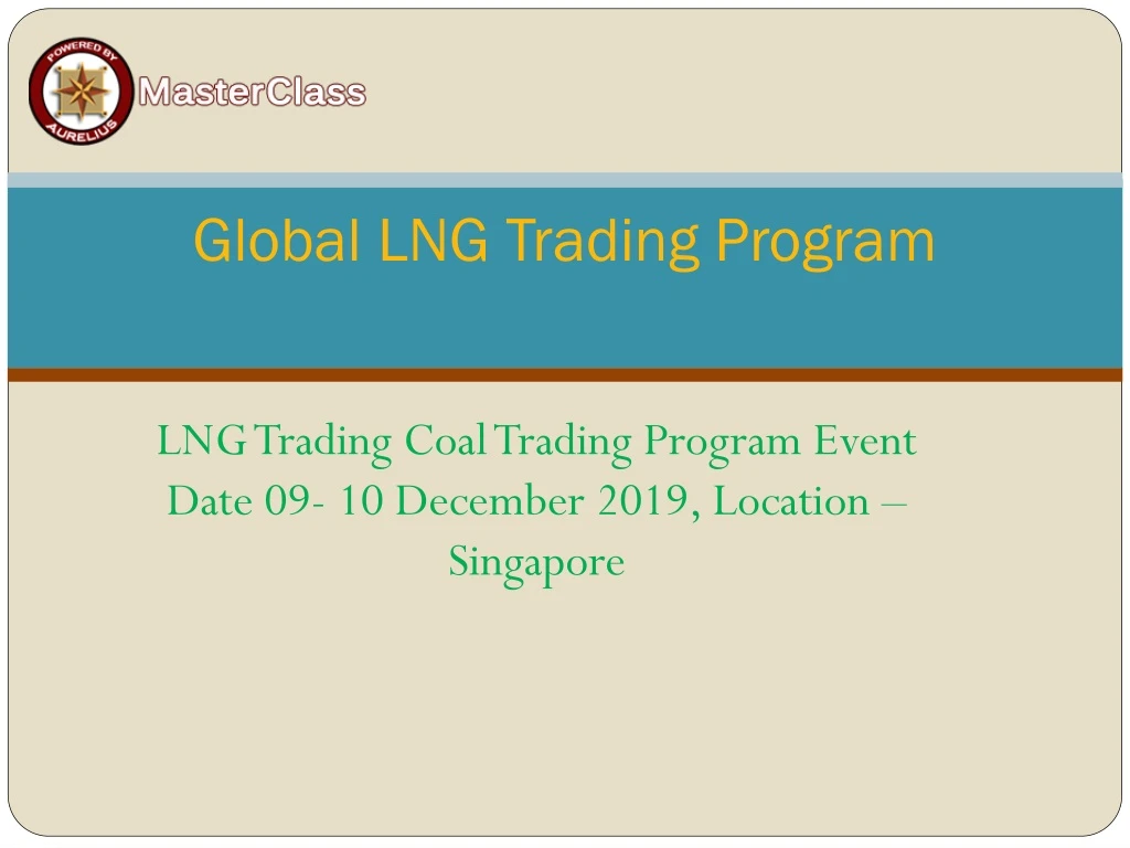 global lng trading program