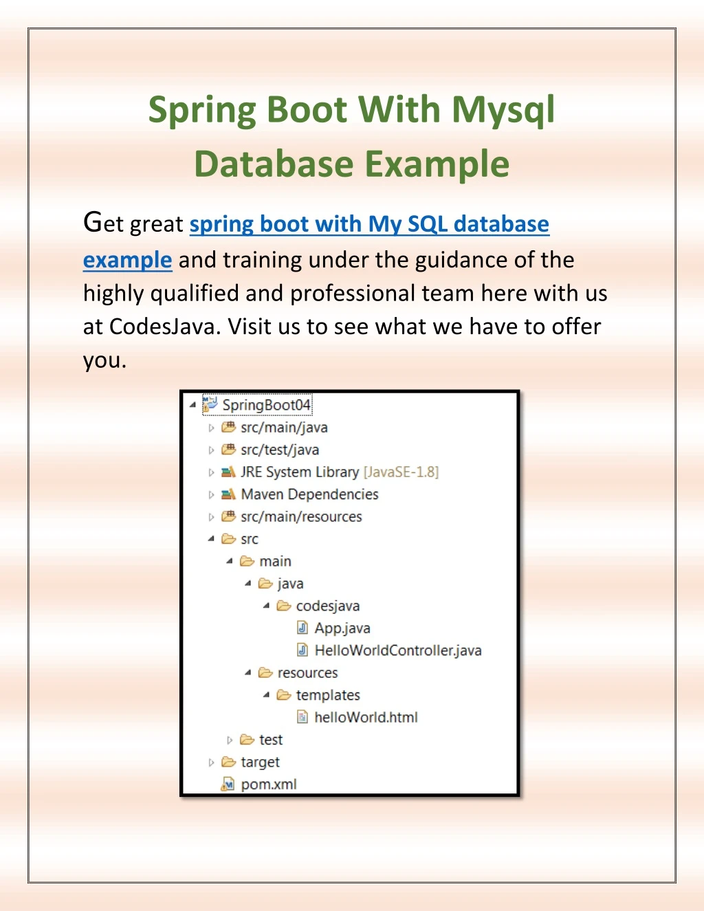 spring boot with mysql database example