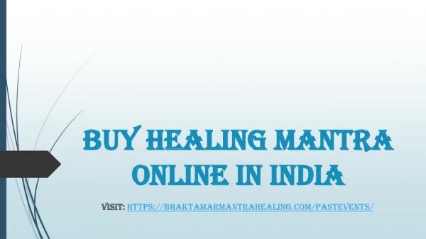 Buy healing Mantra online in India