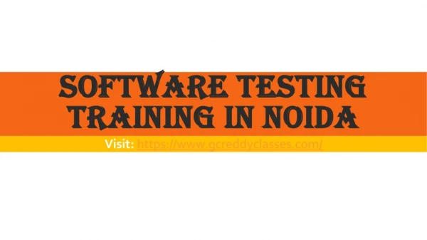 software testing training in noida