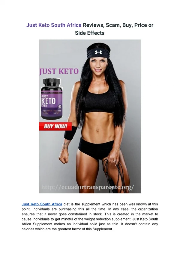 Just Keto South Africa Reviews, Scam, Buy, Price or Side Effects