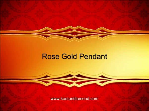 Rose Gold Pendant