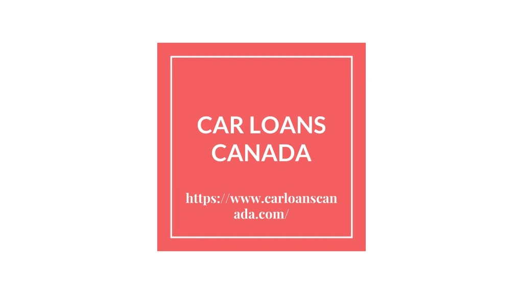 car loans canada