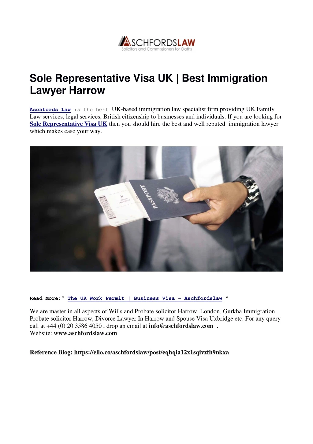 sole representative visa uk best immigration