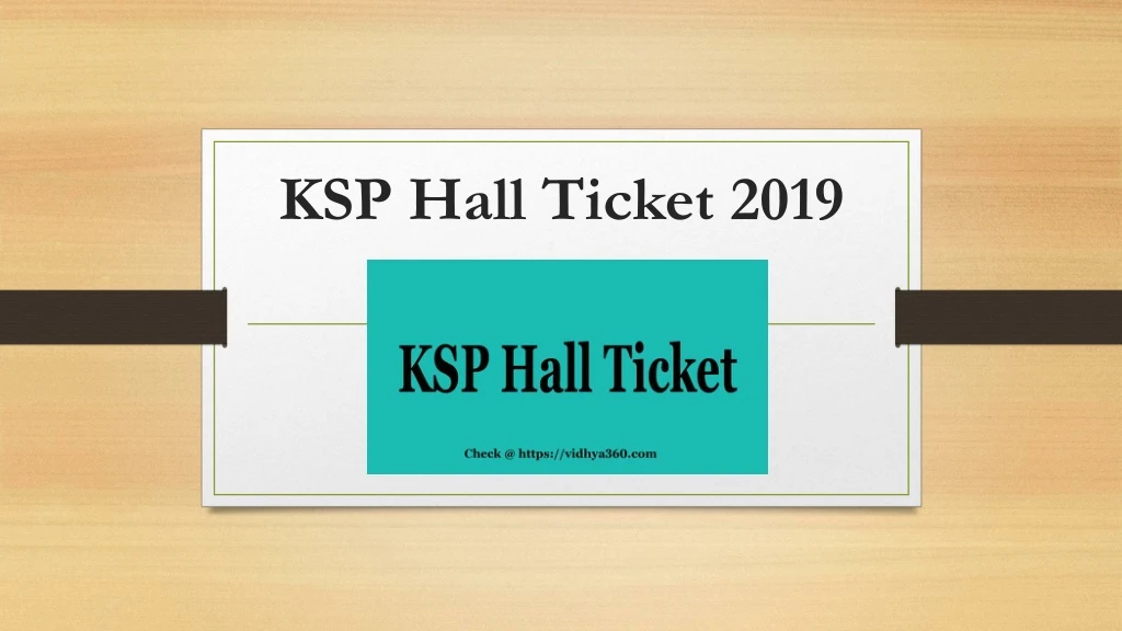 ksp hall ticket 2019