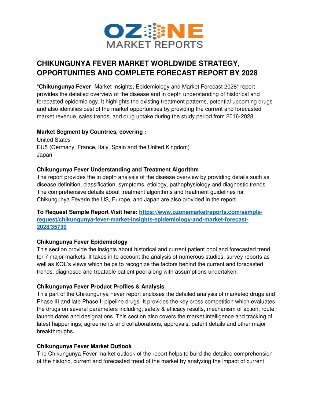 chikungunya fever market worldwide strategy