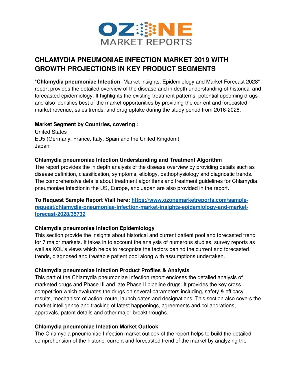 chlamydia pneumoniae infection market 2019 with