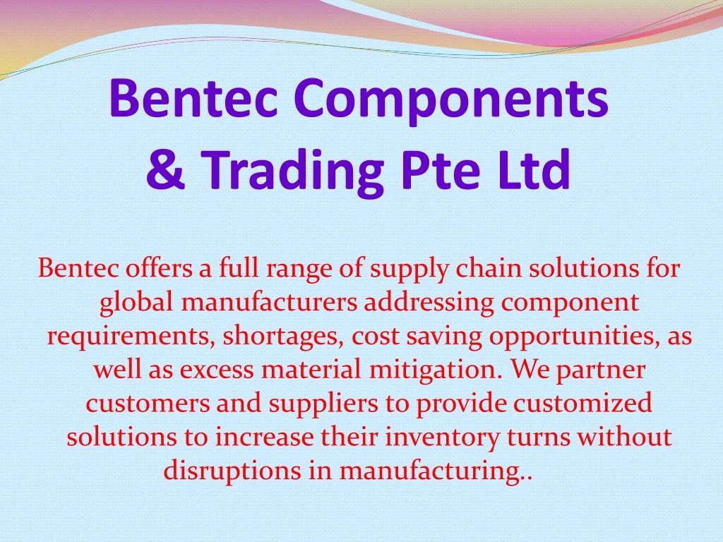 bentec components trading pte ltd