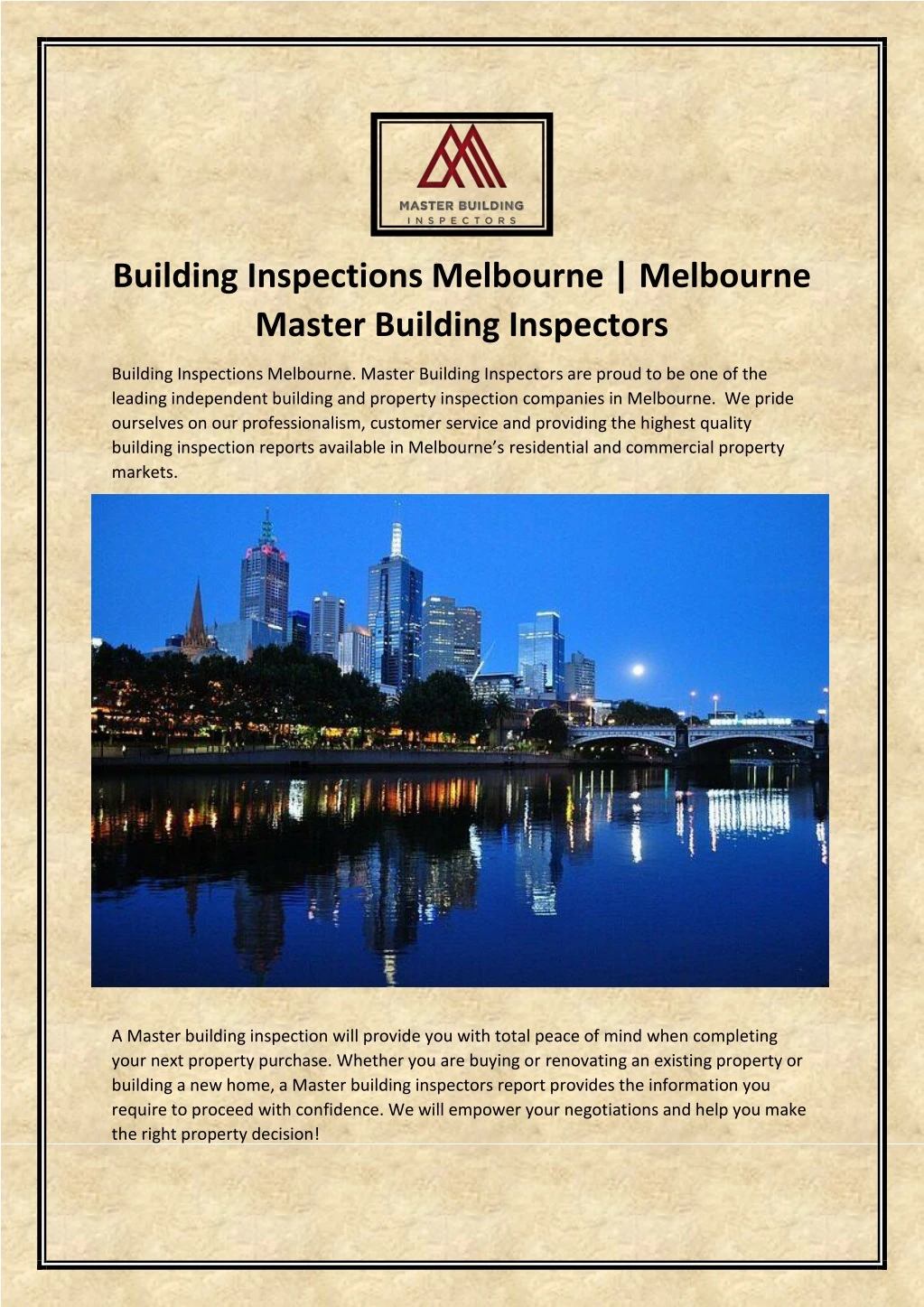 building inspections melbourne melbourne master