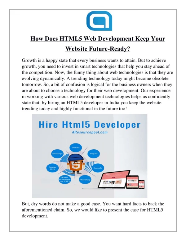 How Does HTML5 Web Development Keep Your Website Future-Ready?